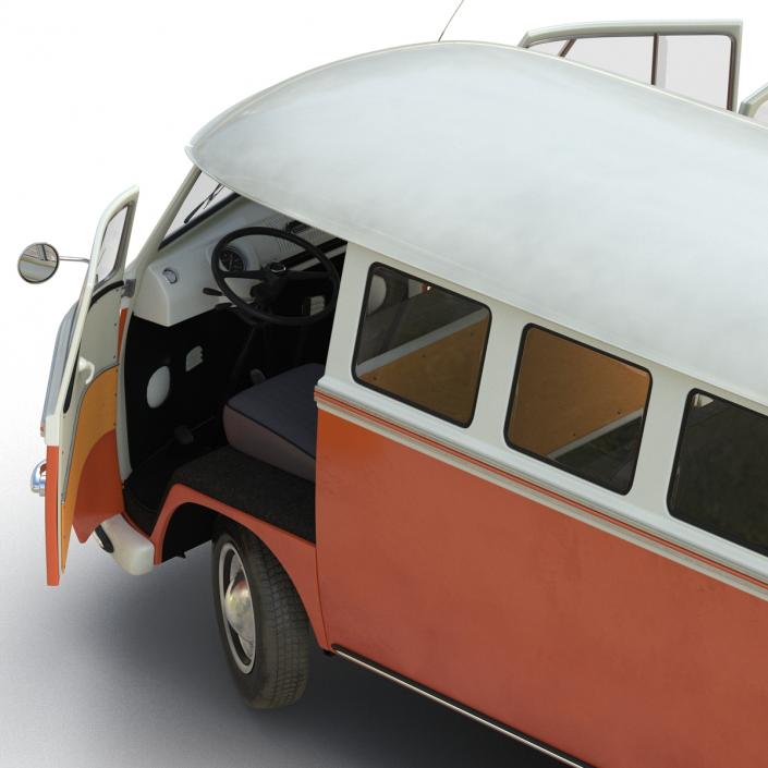 3D Volkswagen Type 2 Brown model