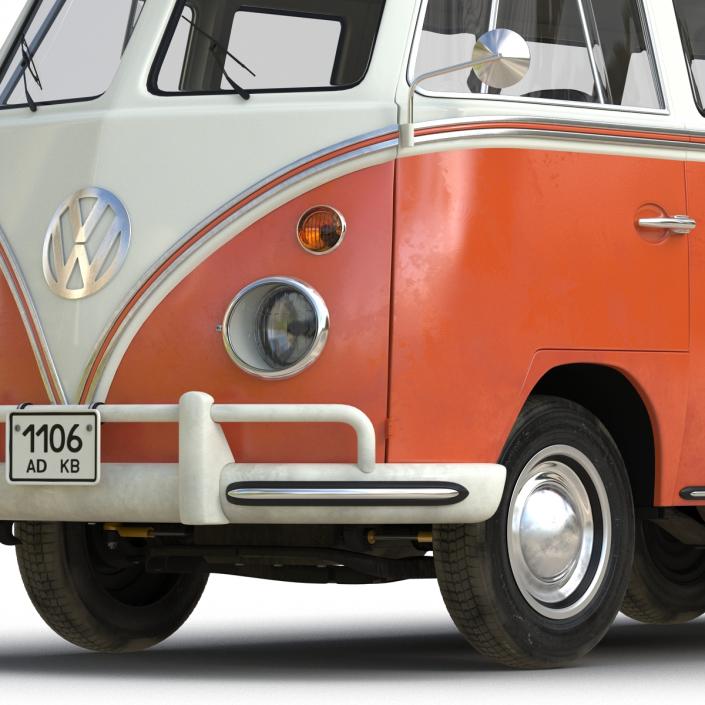 3D Volkswagen Type 2 Brown model