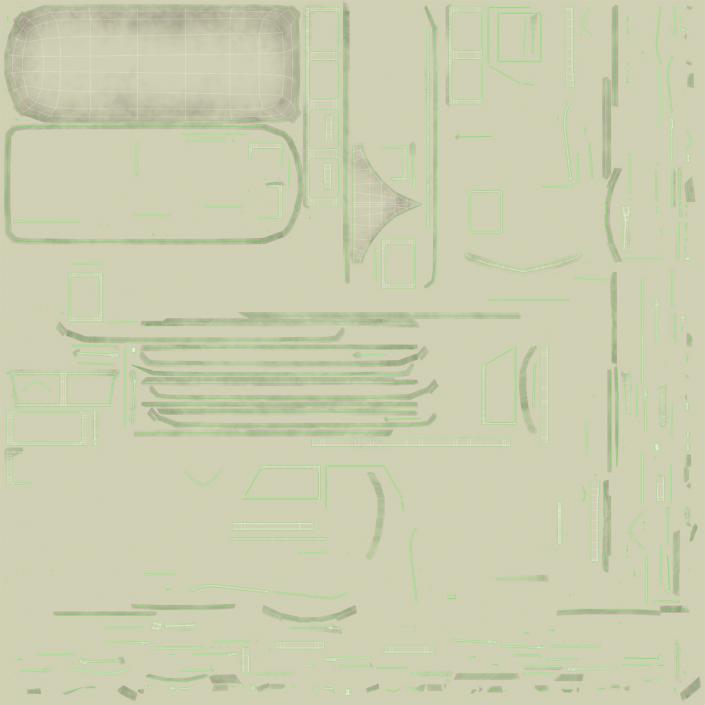 3D Volkswagen Type 2 Brown model