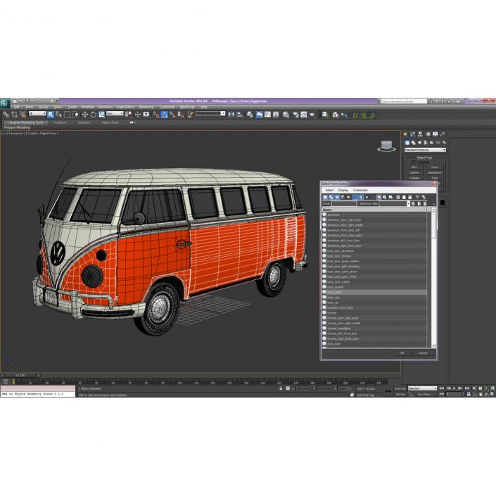 3D Volkswagen Type 2 Brown model