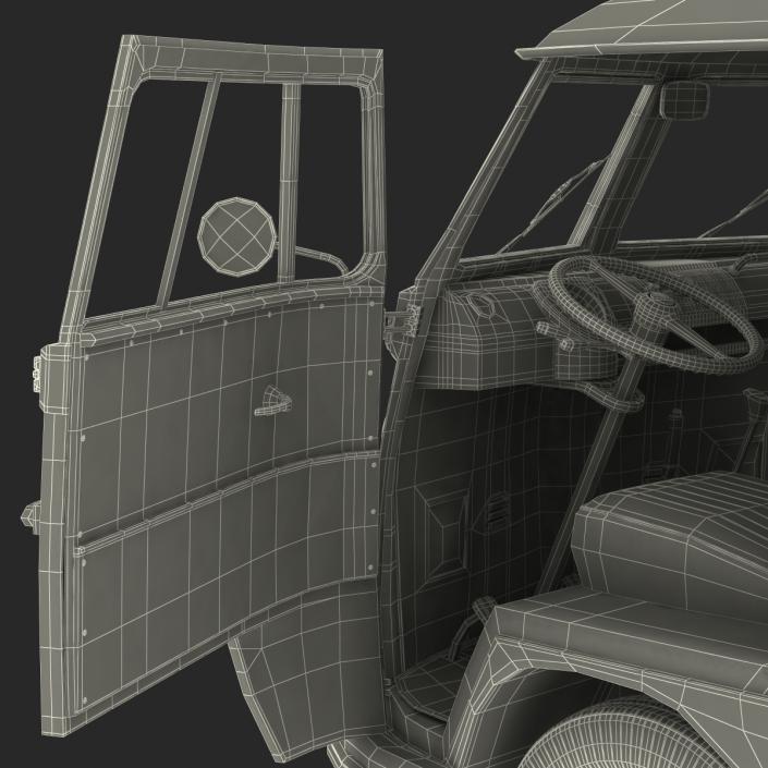 3D Volkswagen Type 2 Brown model