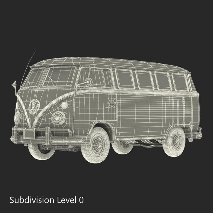 Volkswagen Type 2 Brown Simple Interior 3D model