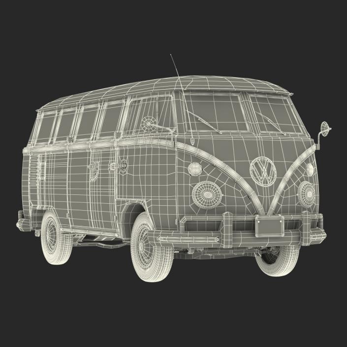 Volkswagen Type 2 Brown Simple Interior 3D model