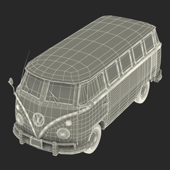 Volkswagen Type 2 Brown Simple Interior 3D model