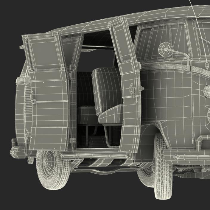 Volkswagen Type 2 Brown Simple Interior 3D model