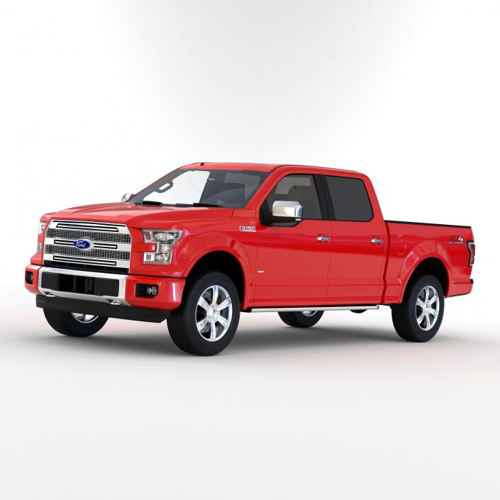 3D model Ford F-150 SuperCrew 2015