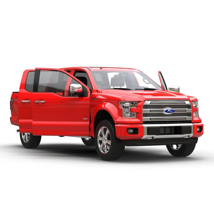 3D model Ford F-150 SuperCrew 2015