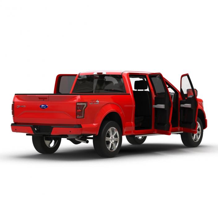 3D model Ford F-150 SuperCrew 2015