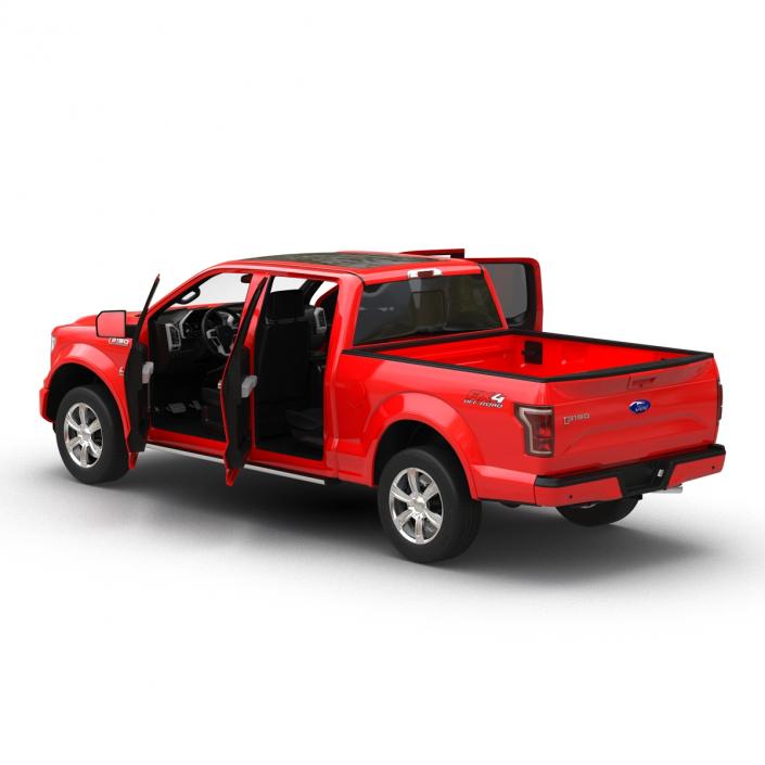 3D model Ford F-150 SuperCrew 2015