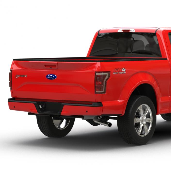 3D model Ford F-150 SuperCrew 2015