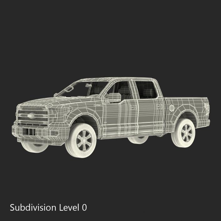 3D model Ford F-150 SuperCrew 2015