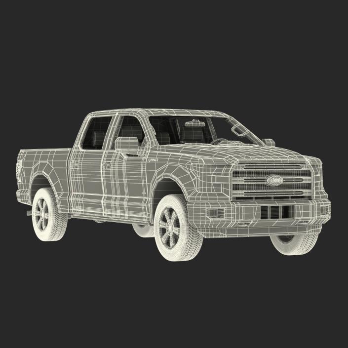 3D model Ford F-150 SuperCrew 2015