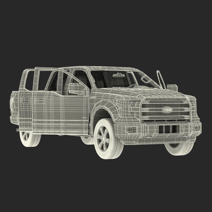 3D model Ford F-150 SuperCrew 2015