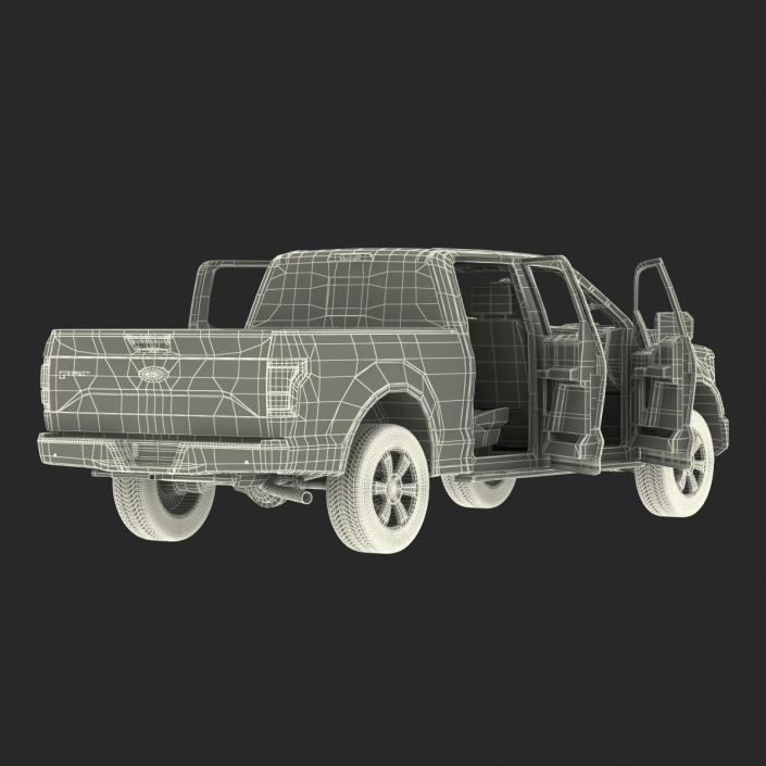 3D model Ford F-150 SuperCrew 2015