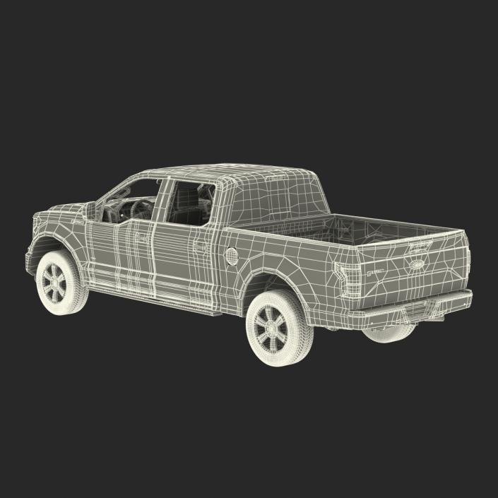 3D model Ford F-150 SuperCrew 2015