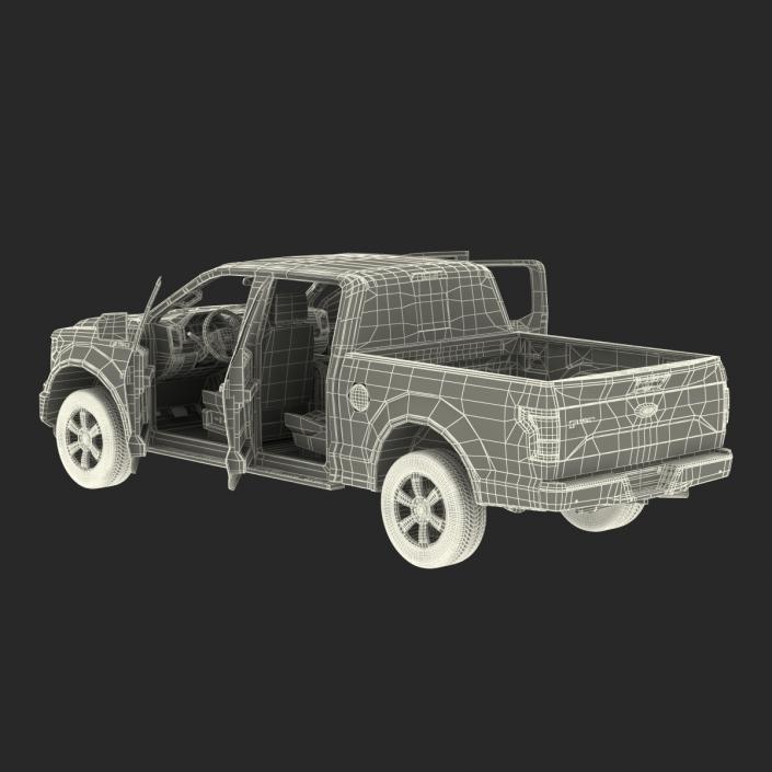 3D model Ford F-150 SuperCrew 2015