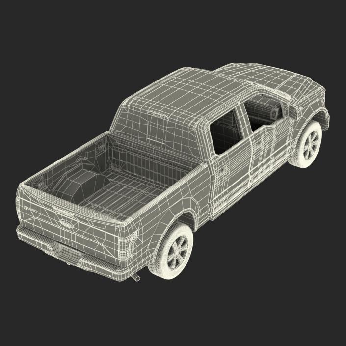 3D model Ford F-150 SuperCrew 2015