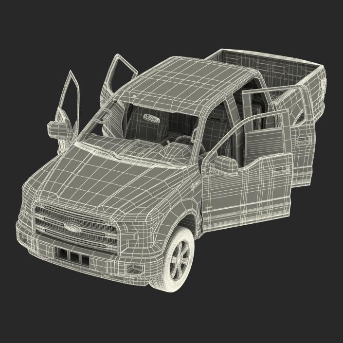 3D model Ford F-150 SuperCrew 2015