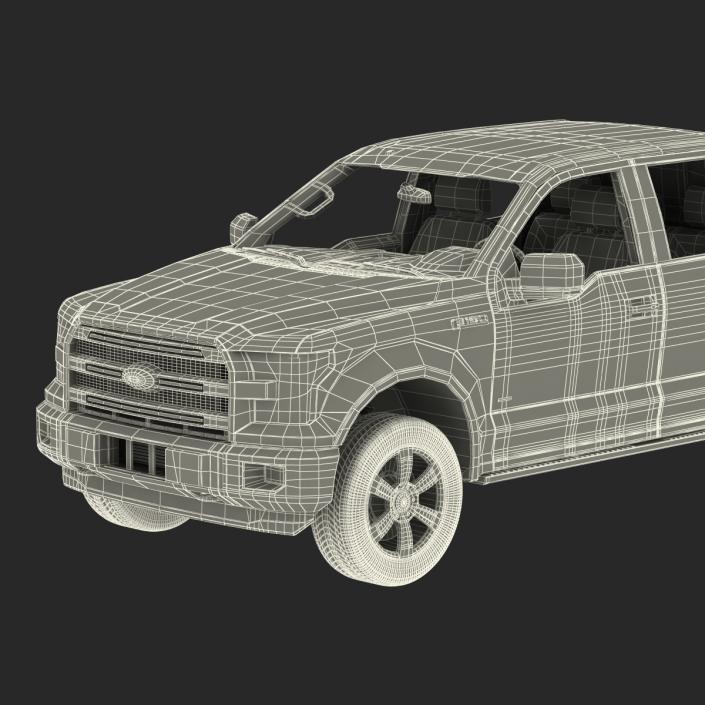 3D model Ford F-150 SuperCrew 2015