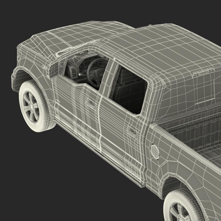 3D model Ford F-150 SuperCrew 2015