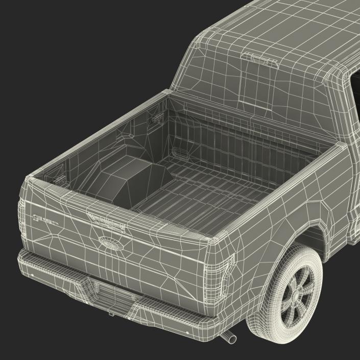 3D model Ford F-150 SuperCrew 2015