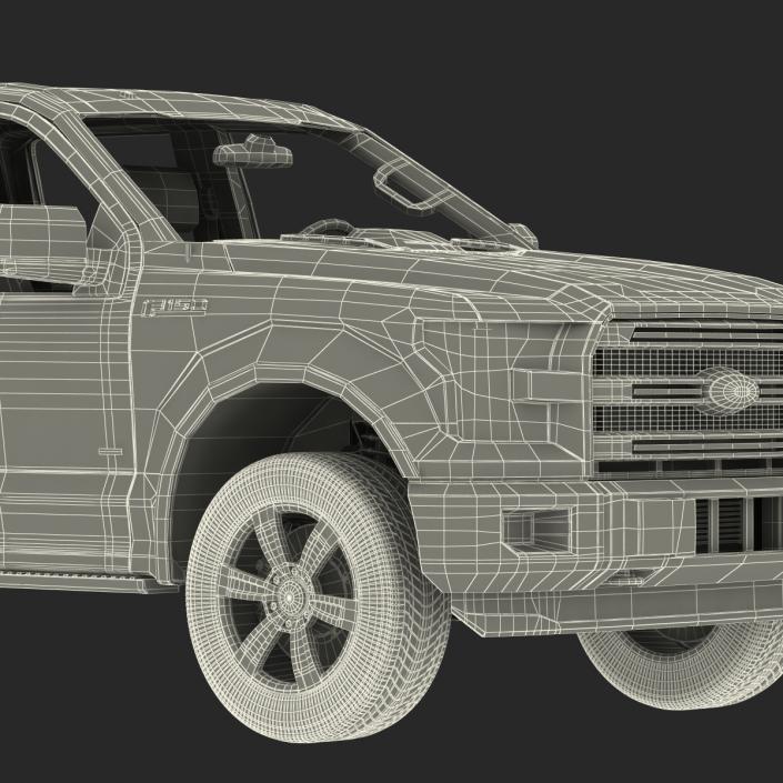 3D model Ford F-150 SuperCrew 2015