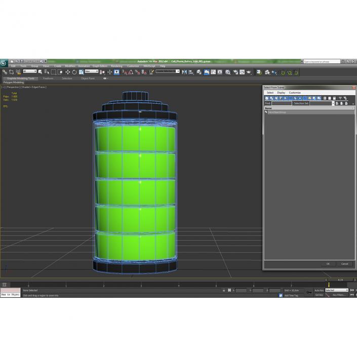 3D model Cell Phone Battery Icon 5