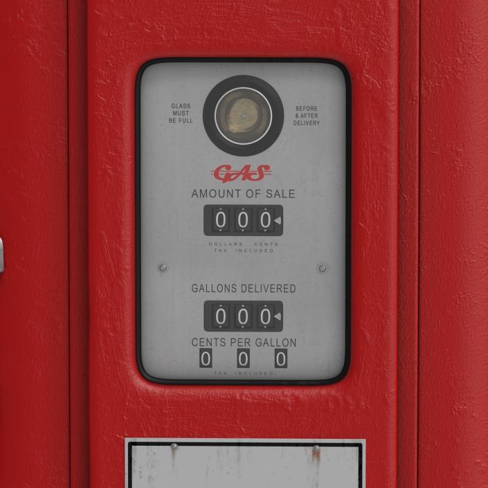 Retro Gas Pump 3D model