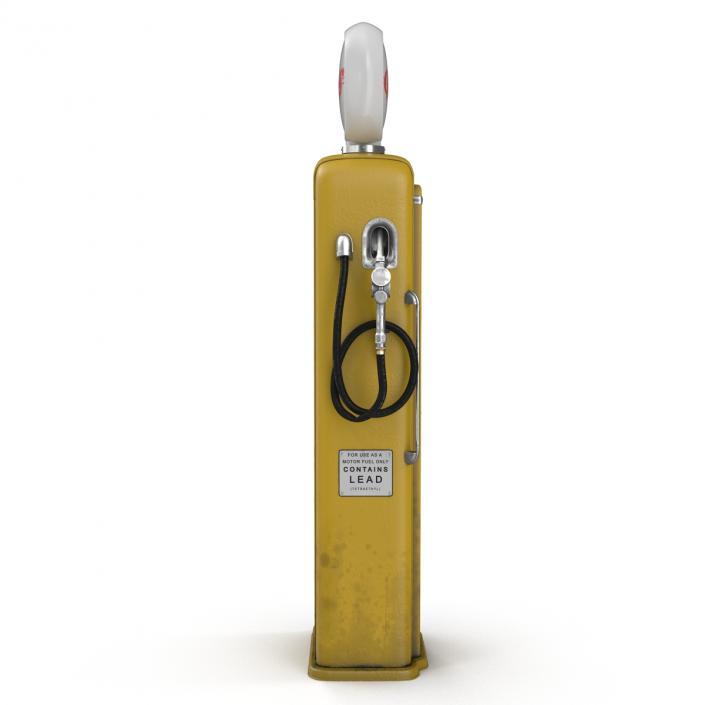 3D Retro Gas Pump Yellow