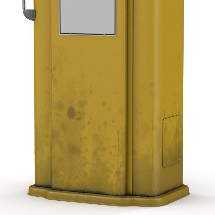 3D Retro Gas Pump Yellow