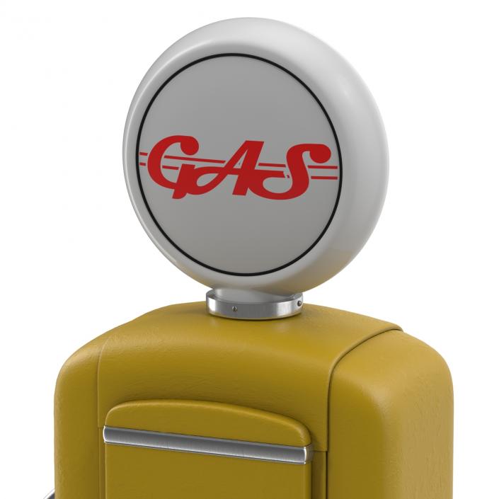 3D Retro Gas Pump Yellow