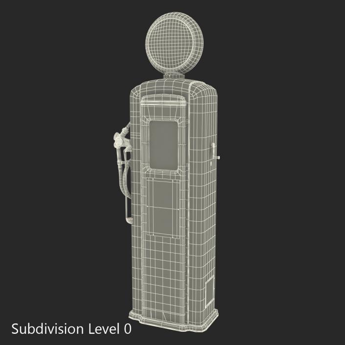 3D Retro Gas Pump Yellow