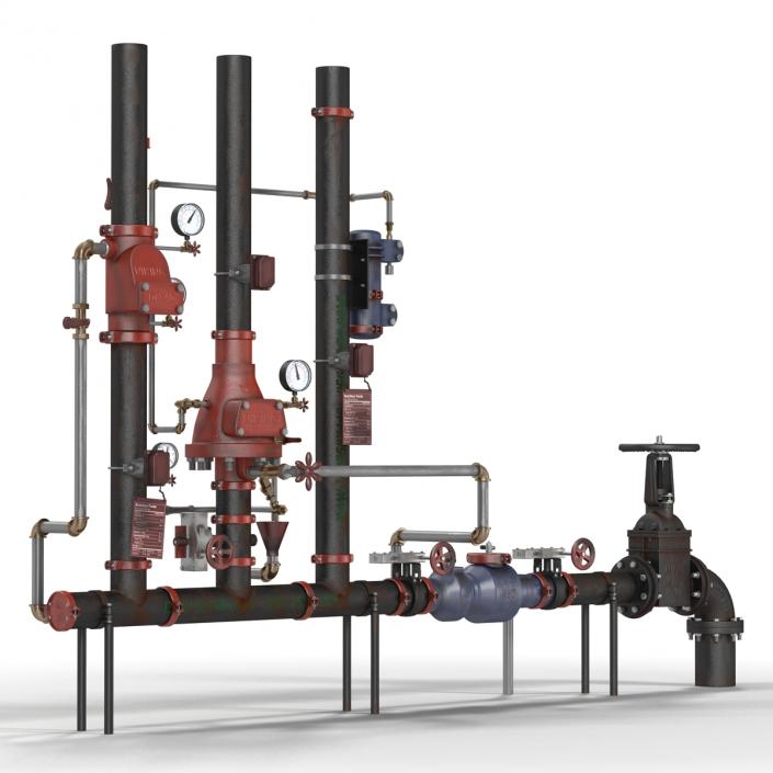 3D Industrial Pipes 2 model