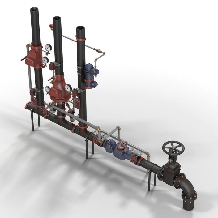 3D Industrial Pipes 2 model