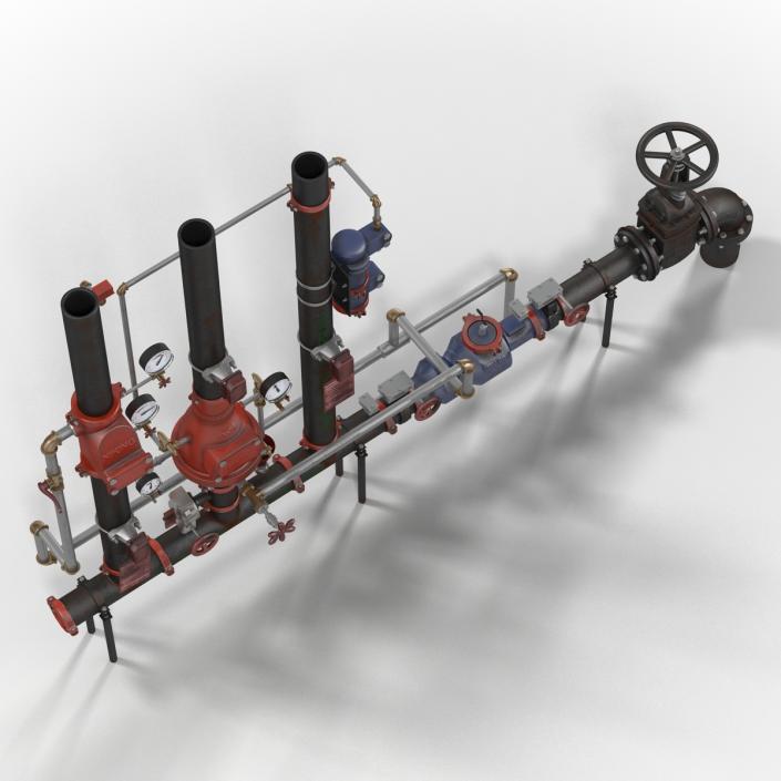 3D Industrial Pipes 2 model