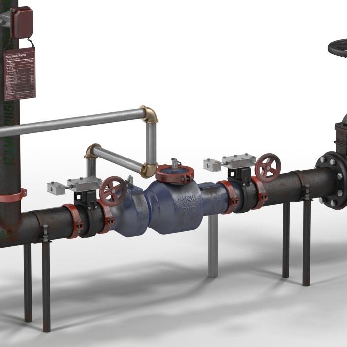 3D Industrial Pipes 2 model