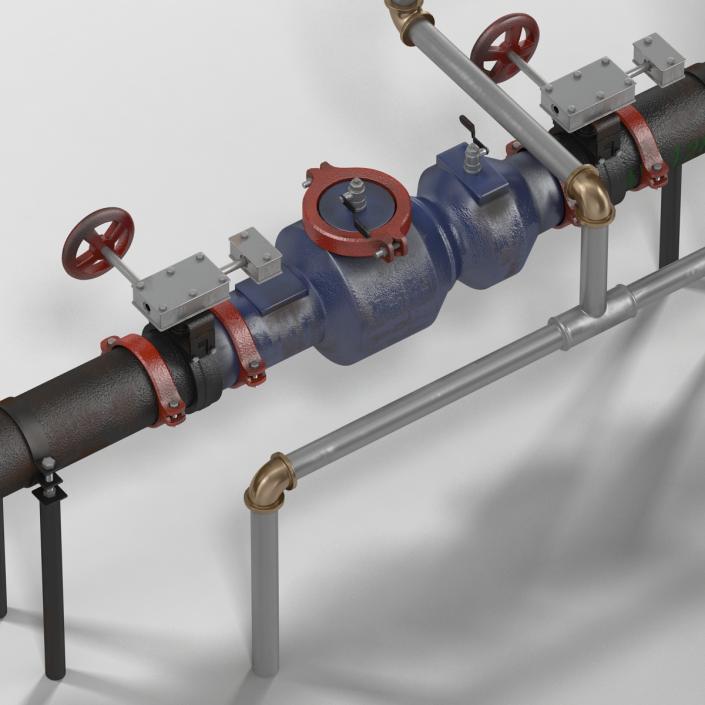 3D Industrial Pipes 2 model