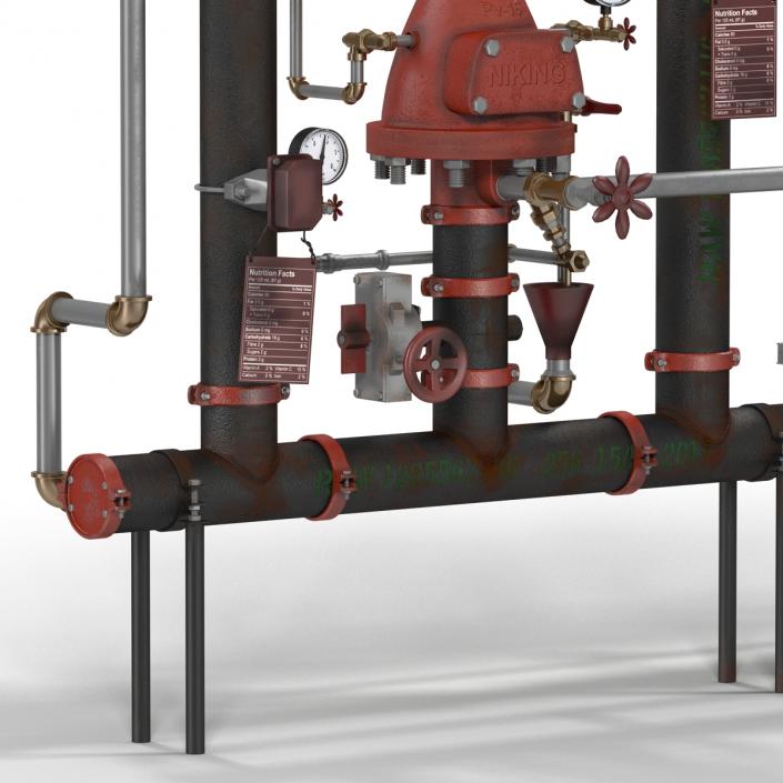 3D Industrial Pipes 2 model