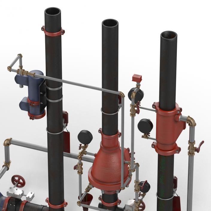 3D Industrial Pipes 2 model