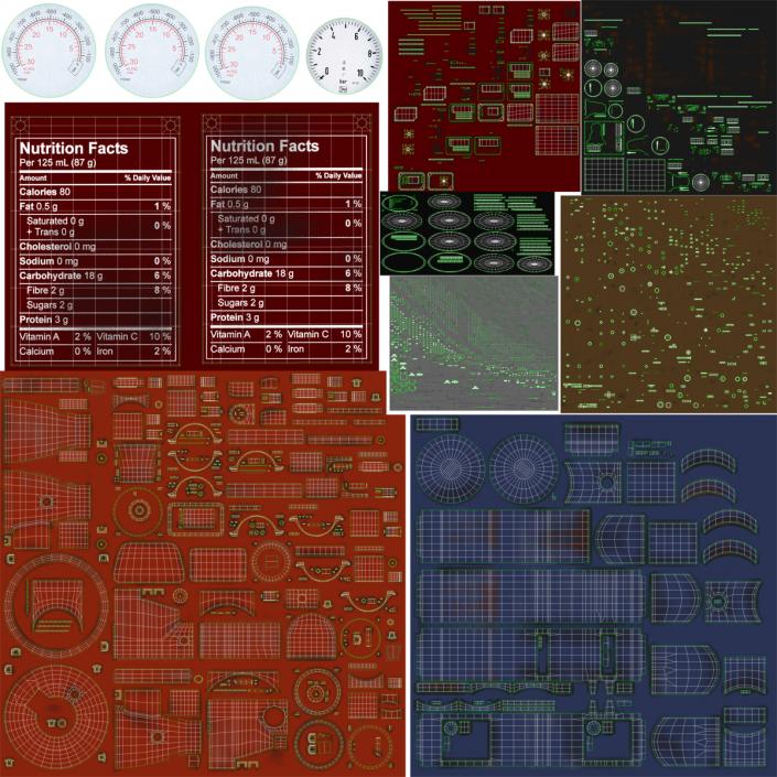 3D Industrial Pipes 2 model