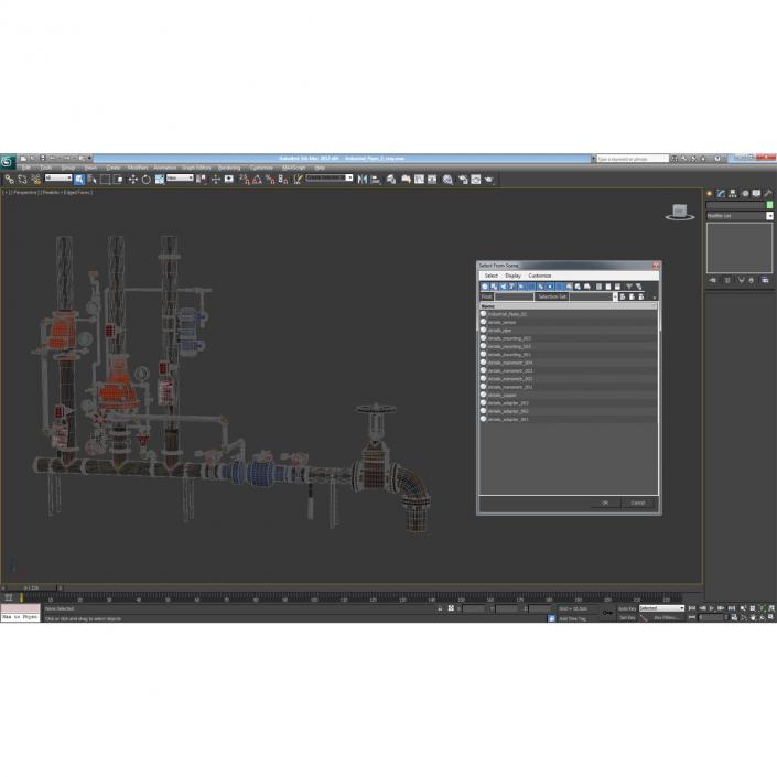 3D Industrial Pipes 2 model