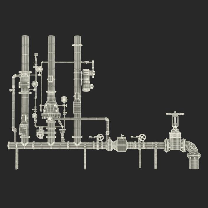 3D Industrial Pipes 2 model