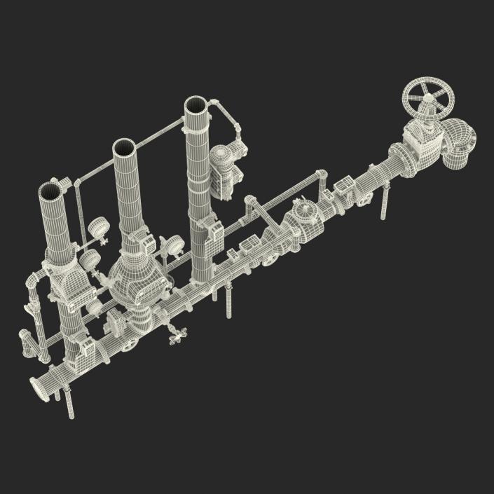 3D Industrial Pipes 2 model