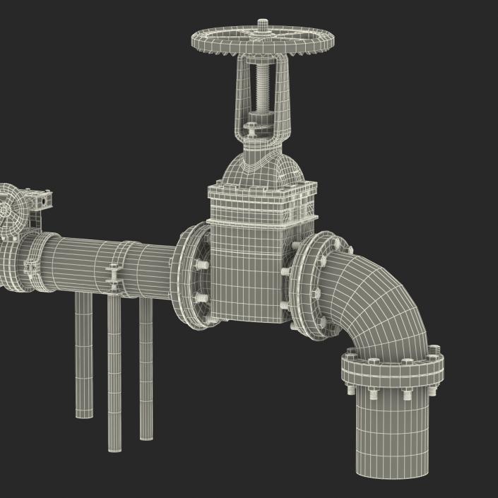 3D Industrial Pipes 2 model