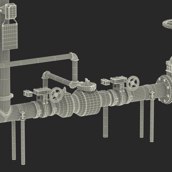 3D Industrial Pipes 2 model