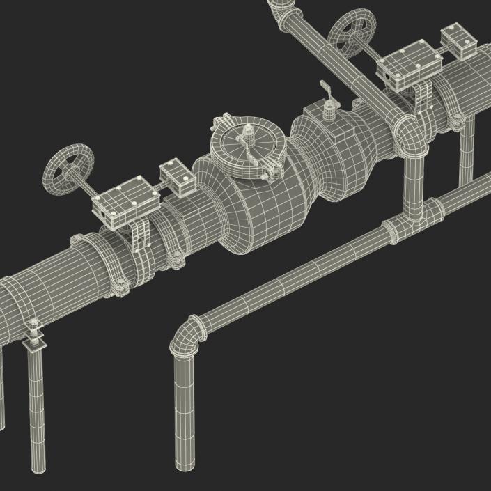 3D Industrial Pipes 2 model