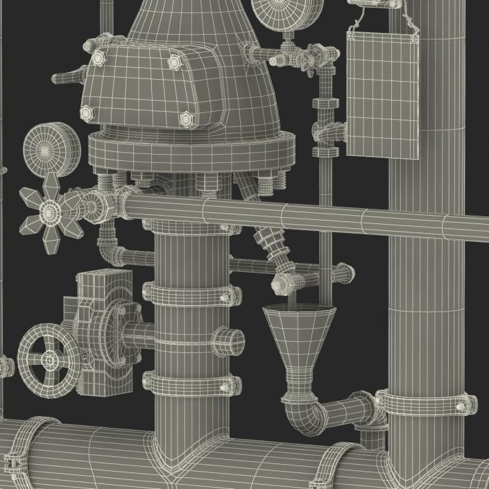 3D Industrial Pipes 2 model