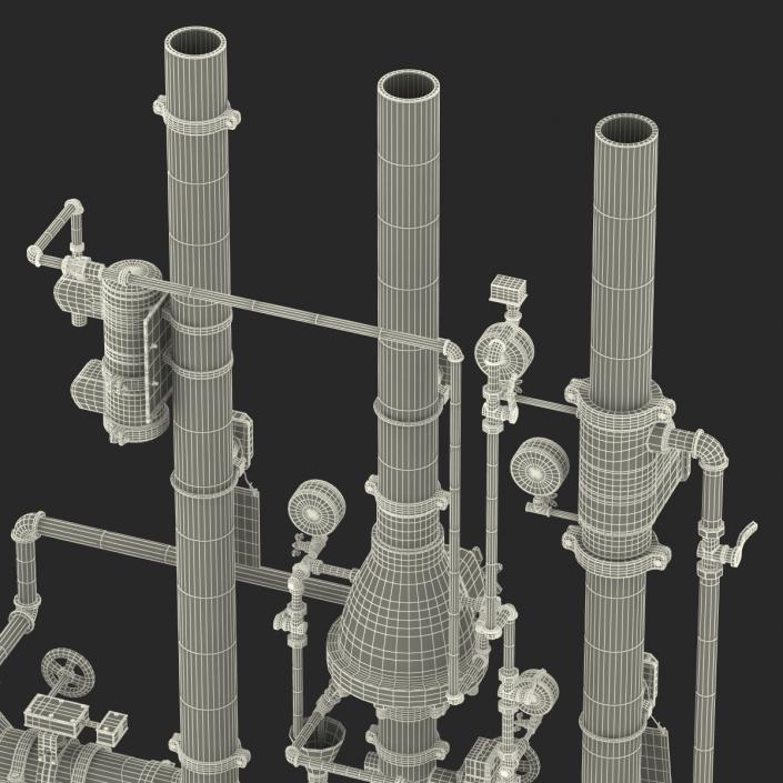 3D Industrial Pipes 2 model