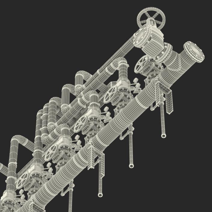 3D Industrial Pipes 3 model