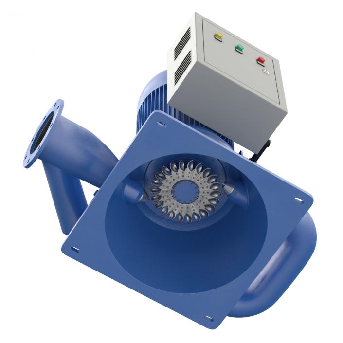 3D model Micro Hydro Turbine Power Generator